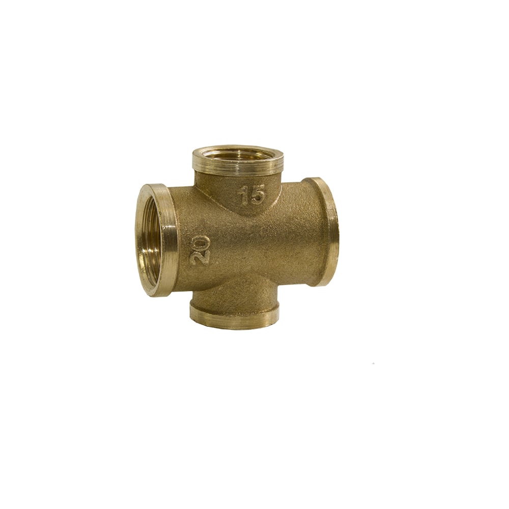 Переходная крестовина LEXLINE 3/4-1/2-3/4-1/2, вн/вн/вн/вн., латунь 20 ...