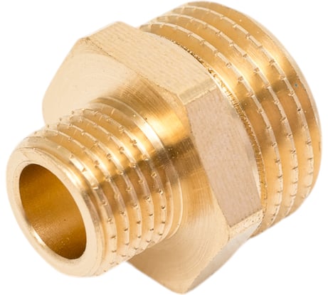 Ниппель LEXLINE переходной 1/2-1/4 нар/нар., латунь 15-8  529561