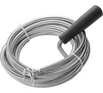 Трос для прочистки труб спиральный TOLSEN, 5 м x 10 мм, пласт. рукоятка 50102