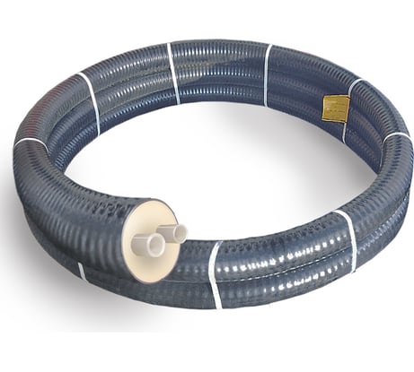 Труба-2 ТВЭЛ-ЭКОПЭКС 6 бар, 2х25х2.3/90 бухта 15 метров, серая 00-00000675