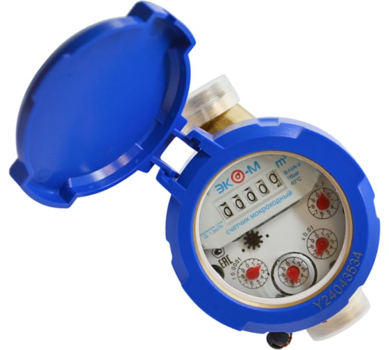 Счетчик воды ЭКО-М ЭКОМЕРА-15М Мокроходный, с глицерином, включает КМЧ Э-15М-110-СК 1