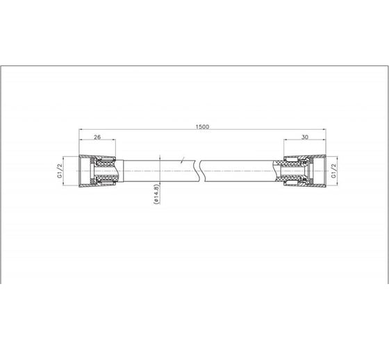 Душевой шланг Bravat P72120BW-ENG ЦБ-00258566