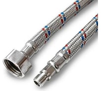 Подводка для смесителя Damento с нержавеющим оплетением, в ПВХ оболочке, 1/2-М10, 120 см, короткая 003855