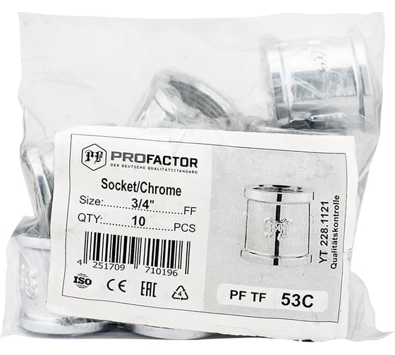 Муфта PROFACTOR CHROME 3/4 PF TF 53C