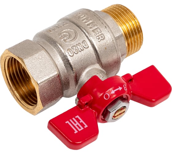 Кран шаровой ROMMER ВР/НР, ручка бабочка 3/4 RBV-0004-2210220 RG00938RJNA7OU