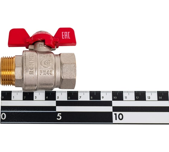 Кран шаровой ROMMER ВР/НР, ручка бабочка 3/4 RBV-0004-2210220 RG00938RJNA7OU