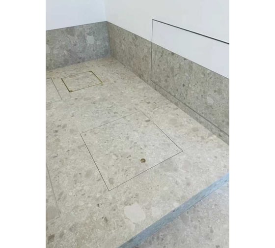 Люк напольный Хаммер Бонд Утепленный 80x80 см, стальной, в подвал, для погреба, под плитку bond88t