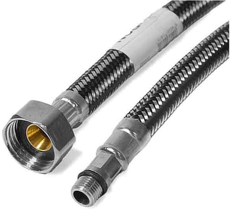 Подводка для смесителя Doron с оплетением из нержавейки и фибро-нейлона 1/2 М10 40 см короткая (5/250) 014447