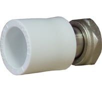 Муфта с накидной гайкой Политэк 32x1" PPRC (белые) 9888203201