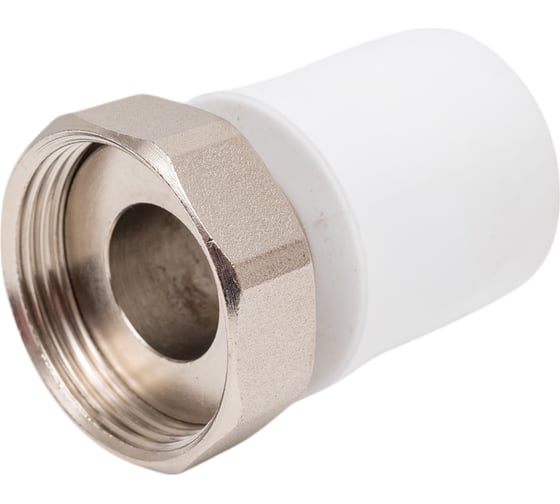 Муфта с накидной гайкой Политэк 32x1 1/4" PPRC (белые) 9888203214