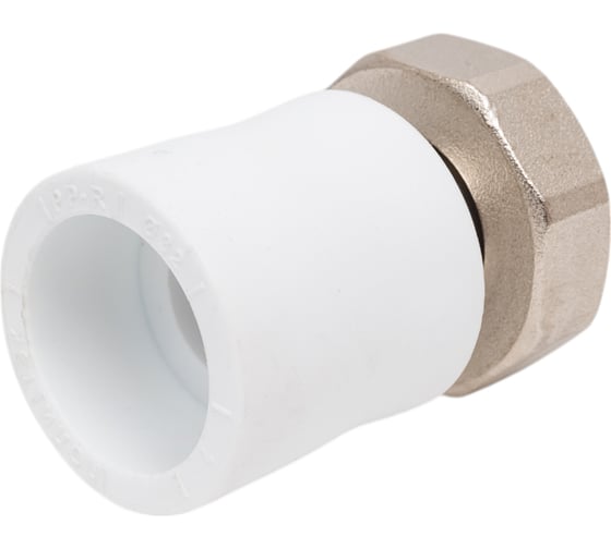 Муфта с накидной гайкой Политэк 32x1 1/4" PPRC (белые) 9888203214
