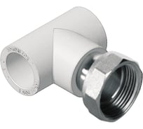 Тройник с накидной гайкой Политэк 20x1/2" PPRC (белые) 9888102012