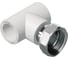 Тройник с накидной гайкой Политэк 20x1/2" PPRC (белые) 9888102012 1
