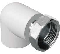 Угольник с накидной гайкой Политэк 32x1 1/4" PPRC (белые) 9888003214