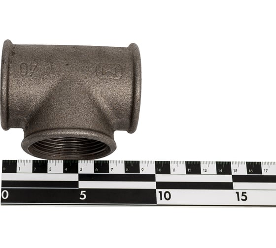 Тройник DORON 40 (1 1/2") внутренняя/внутренняя/внутренняя резьба, Чугун 018403