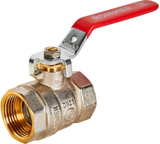 Шаровой кран ROMMER RBV-0001-2110325 неполнопроходной, ВР/ВР, ручка рычаг 1 RG00938RJN6SG4 1