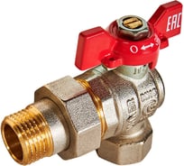 Шаровой кран ROMMER RBV-0006-2610215 неполнопроходной, угловой, с американкой RG00938RJN6M03