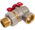 Шаровой кран ROMMER RBV-0006-2610220 неполнопроходной, угловой, с американкой RG00938RJN7385 2
