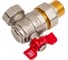 Шаровой кран ROMMER RBV-0006-2610220 неполнопроходной, угловой, с американкой RG00938RJN7385 3
