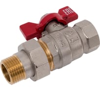 Кран шаровой с американкой ROMMER, ВР/НР, ручка бабочка 1/2 дюйма RBV-0005-2510215 RG00938RJNAQP3