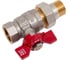 Кран шаровой с американкой ROMMER, ВР/НР, ручка бабочка 1/2 дюйма RBV-0005-2510215 RG00938RJNAQP3 2