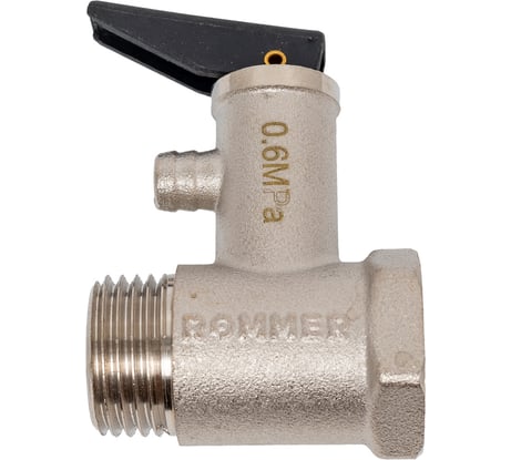 Предохранительный клапан для водонагревателя ROMMER 6 бар, 1/2 дюйм RVS-1007-006015 RG0092LPJR8IPK