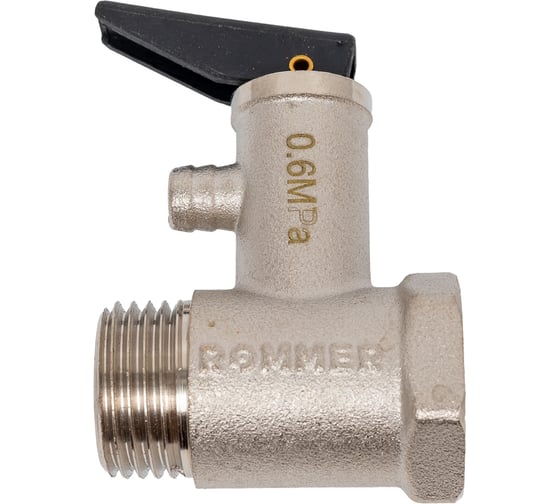 Предохранительный клапан для водонагревателя ROMMER 6 бар, 1/2 дюйм RVS-1007-006015 RG0092LPJR8IPK