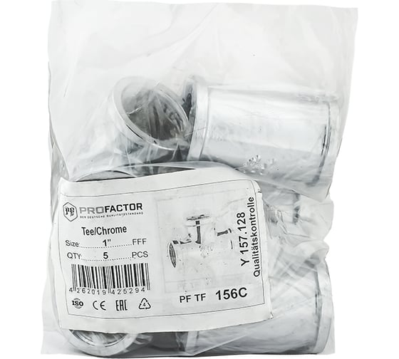 Тройник PROFACTOR CHROME в/в/в 1 PF TF 156C