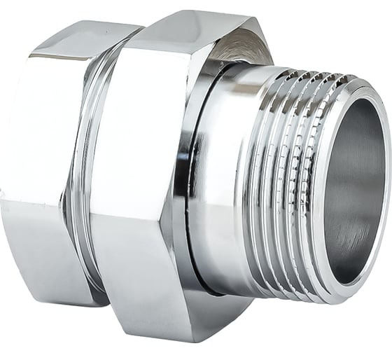 Соединение с полусгоном прямое американка PROFACTOR CHROME в/н 1 1/4 PF TF 188C
