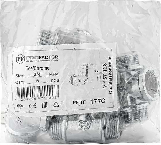 Тройник PROFACTOR CHROME в/в/н 3/4 PF TF 177C