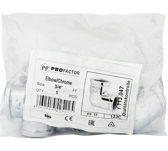 Уголок PROFACTOR CHROME в/в 3/4 PF TF 123C