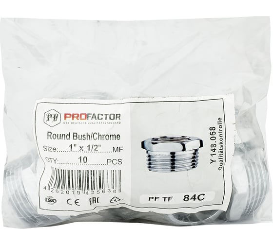 Футорка PROFACTOR CHROME н/в 1 х 1/2 PF TF 84C