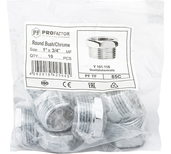 Футорка PROFACTOR CHROME н/в 1 х 3/4 PF TF 85C