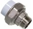 Муфта разъемная Millennium 90 мм × 3" ППР комбинированная для труб, с наружной резьбой, белая 3252 2
