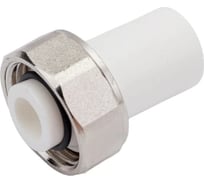 Штуцер с накидной гайкой Millennium 25×1" внутренняя резьба, полипропиленовый ППР для труб, белый 3M52-tnf-251000