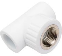 Тройник переходной Millennium 20×3/4" полипропиленовый ППР для труб, внутренняя резьба, белый 3M22-tfo-200c20