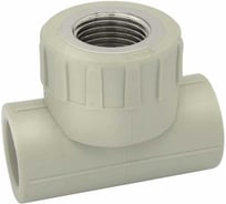 Тройник комбинированный Damento внутренняя резьба, 25 мм x 1/2 дюйма, серый 8849