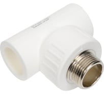 Тройник комбинированный Damento наружная резьба, 25 мм x 3/4 дюйма, белый 8859