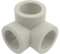 Тройник соединительный двухплоскостной Damento 25 мм, серый 013763