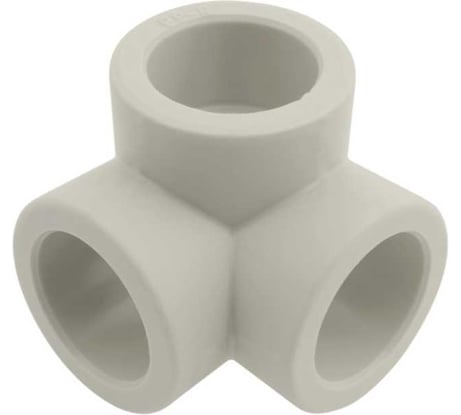 Тройник соединительный двухплоскостной Damento 25 мм, серый 013763