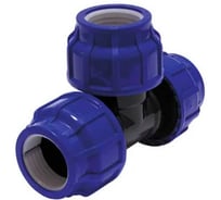 Тройник соединительный компрессионный Damento 20x20x20 мм, ПНД 011185