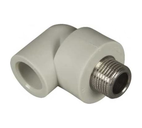 Угольник комбинированный Damento наружная резьба, 20 мм x 1/2 дюйма, серый 8702