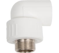 Угольник комбинированный Damento наружная резьба, 25 мм x 3/4 дюйма, белый 8705