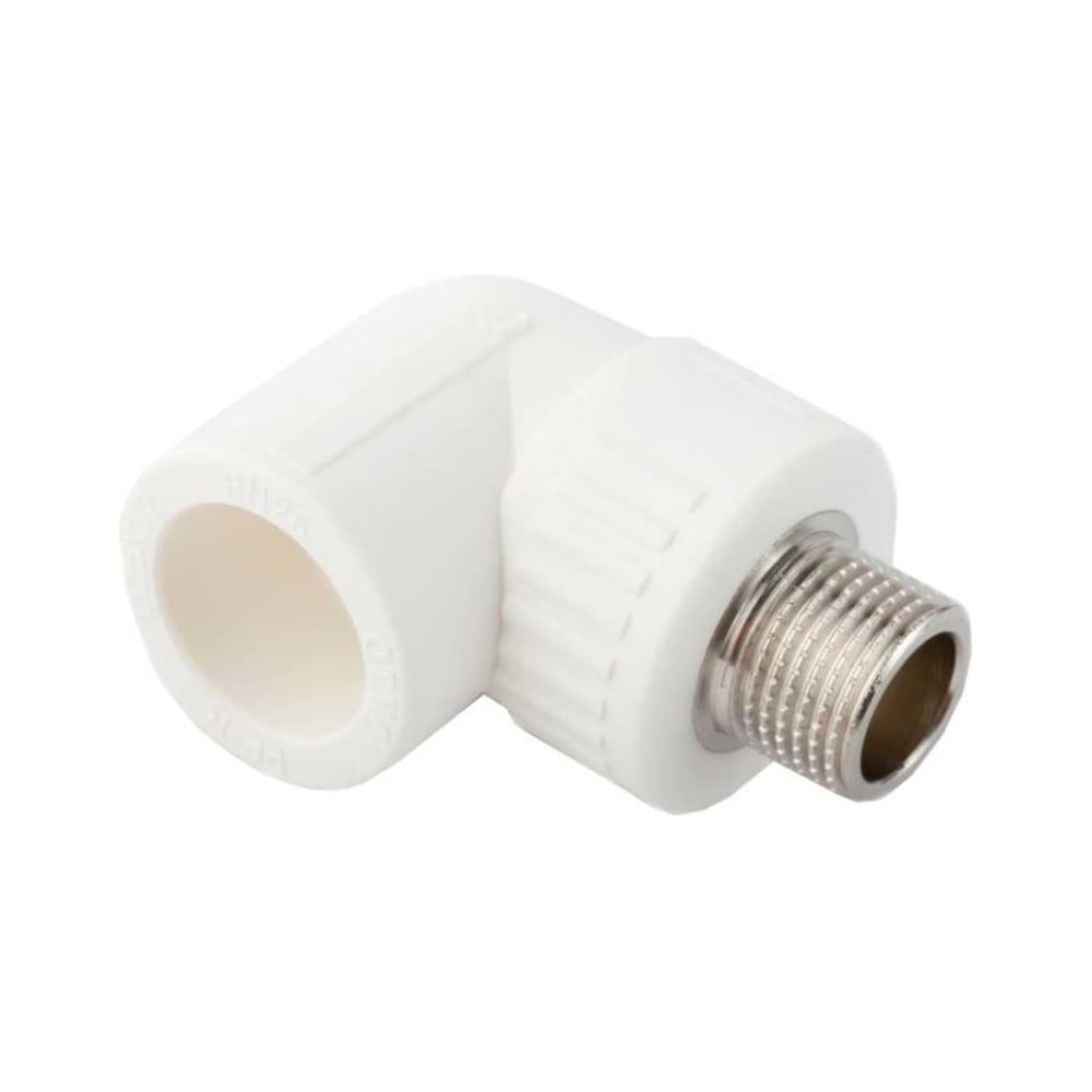 Угольник комбинированный Damento наружная резьба, 32 мм x 1 дюйм, белый ...