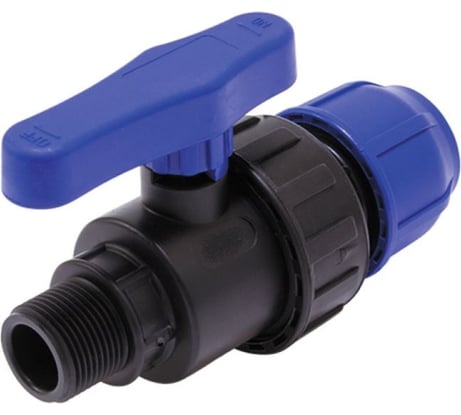 Кран переходной Damento 25x3/4" наружная резьба ПНД (6/120) 011320