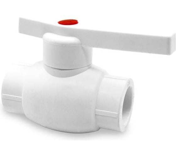 Кран шаровый Damento 1v 50 белый (1/20) 87402 1