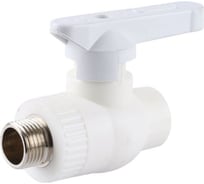 Кран шаровый комбинированный Damento с нр.резьбой 25x1/2" белый (5/80) 996104