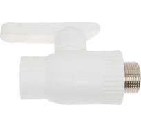 Кран шаровый комбинированный Damento с нр.резьбой 25x3/4" белый (10/60) 996105