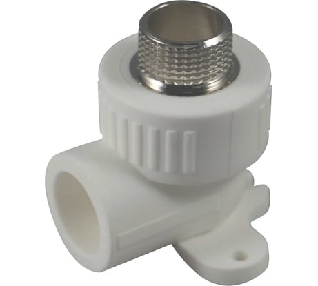 Настенный переходной угол Millennium 25 мм х 3/4" наружная резьба, полипропилен/латунь, белый 3M22-btm-250c00