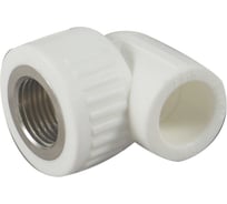 Угольник ППР Millennium 20×3/4" комбинированный с внутренней резьбой, белый, для полипропиленовых труб, фитинг угловой 90° 3M22-efo-200с00 УТ000026229